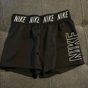 Nike Black Athletic Shorts with Elastic Waistband